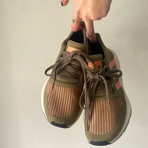 ADIDAS green and pink ultraboost